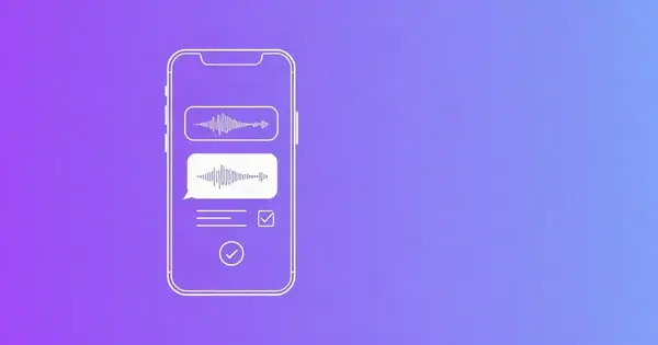 Смартфон с диктофоном: звуковая волна превращается в сообщение чата и список дел