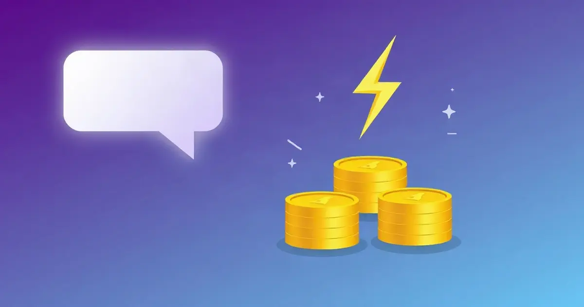 ChatGPT Pro 500: стопки золотых монет, молния и облачко чата