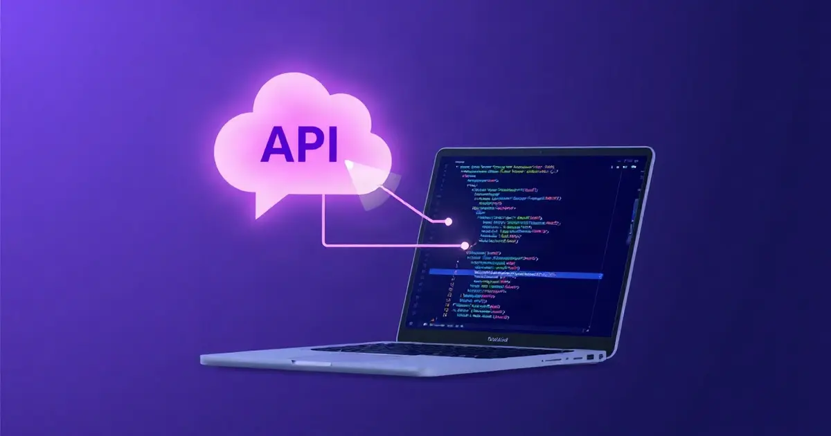Ноутбук с кодом отправляет запросы в светящееся облако API
