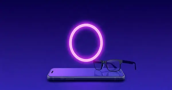Светящееся кольцо над смартфоном и умными очками — ассистент Meta AI