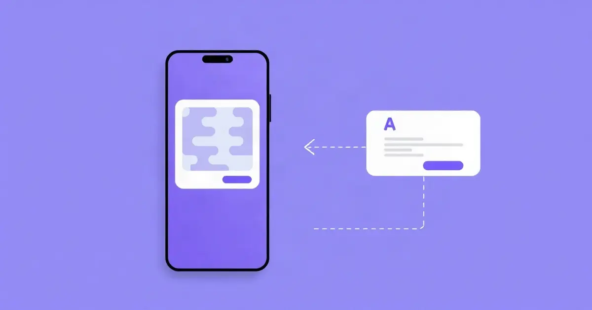 Смартфон с ИИ-чатом, генерирующим картинку, и рекламная карточка рядом